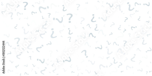 vector blue question marks on white background