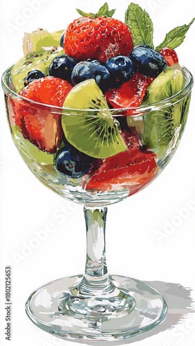 ice cream with fruits