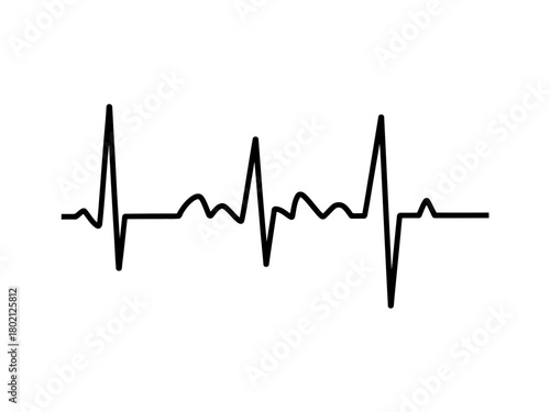 A simple electrocardiogram line represents a healthy heartbeat or vital signs.