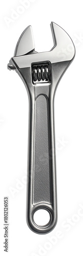 Heavy-duty adjustable wrench with a long handle for enhanced leverage on job sites.
