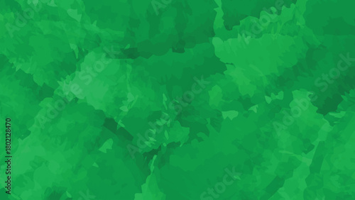 Abstract green background with watercolor texture and dark shades.