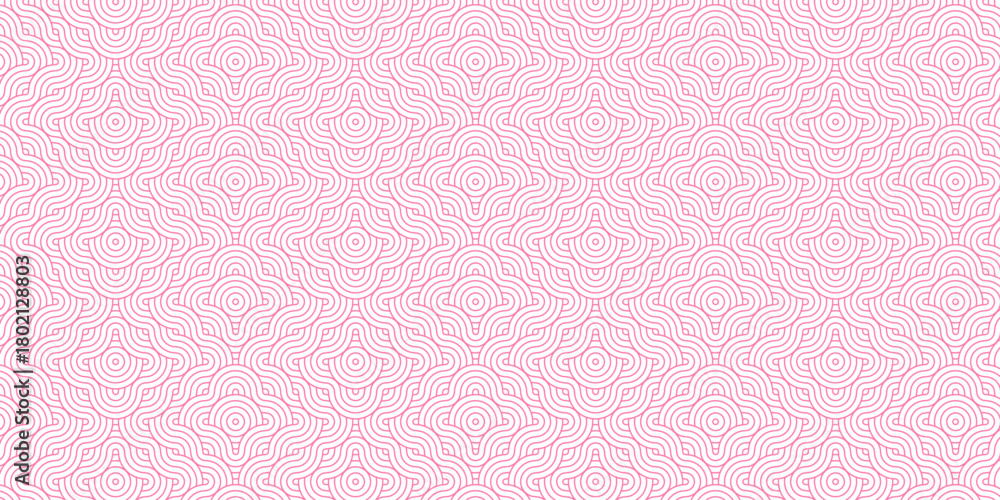 Fototapeta premium Vector minimal overlapping pink repeating overlap fabric floral ornament fashion abstract pattern creative textile design. seamless diamond geometric tiles background. 