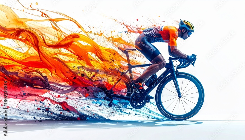 Fototapeta premium girl on bike