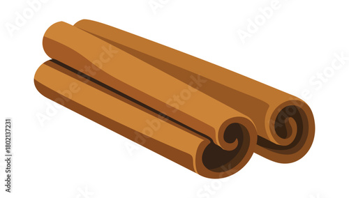 Fotografie Cinnamon sticks. Vector isolated illustration