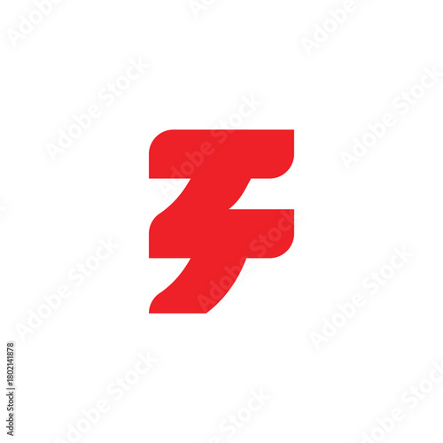 letter tt simple linked geometric red logo vector