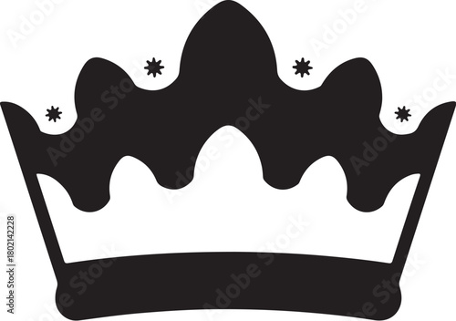 A crown silhouette built from layered snow hill shapes instead of metal spikes.