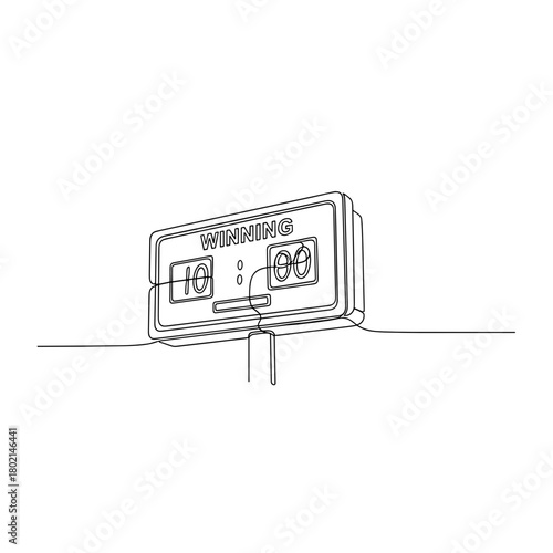 Scoreboard displaying winning score illustration in minimal style 