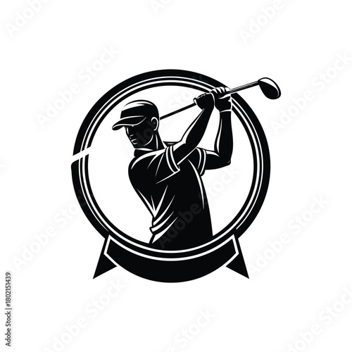 Dynamic Hockey Player Silhouette in Action Pose