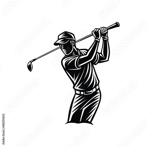 Dynamic Hockey Player Silhouette in Action Pose