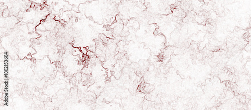 red paint background. red marble texture background with curved stains. shiny grunge texture with scratches. aquarelle stains design on white background.	