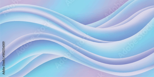 Abstract flowing waves of pastel colors create a serene visual.