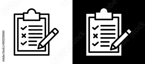 Exam Paper whiteblack icon