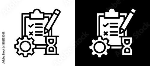 Exam Preparation whiteblack icon