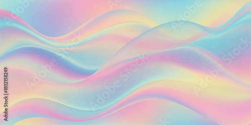 Pastel Waves A Dreamy Abstract Background with Soft Blended Colors.
