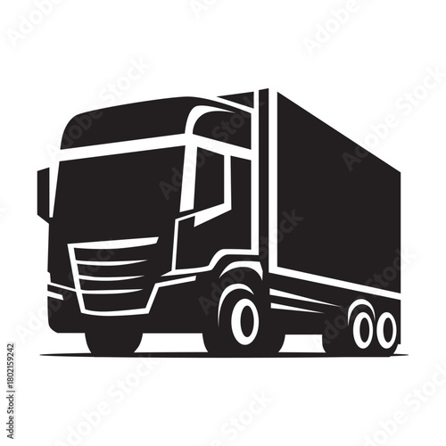 Heavy Duty Cargo Truck Front View Icon