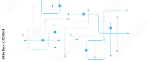 Abstract futuristic technology background. Technology background with crossed lines and dots.