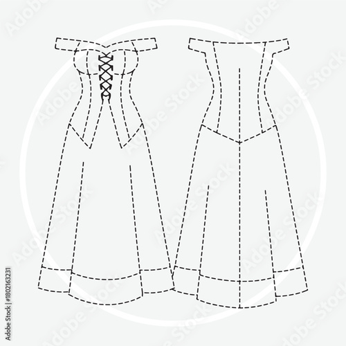 set of wedding dress