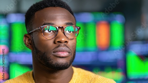 Man analyzing digital inves...