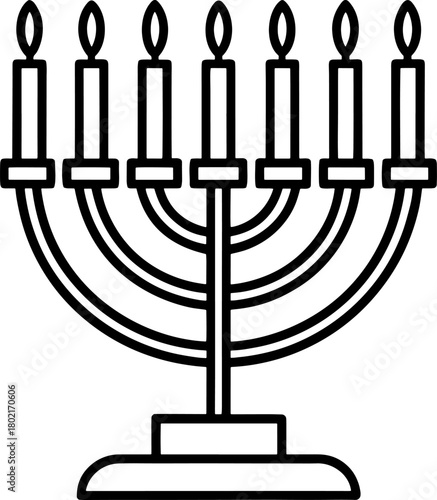 menorah vector illustration