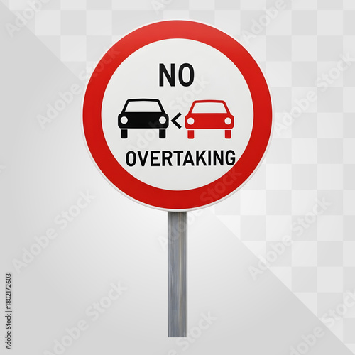 No Overtaking Road Sign