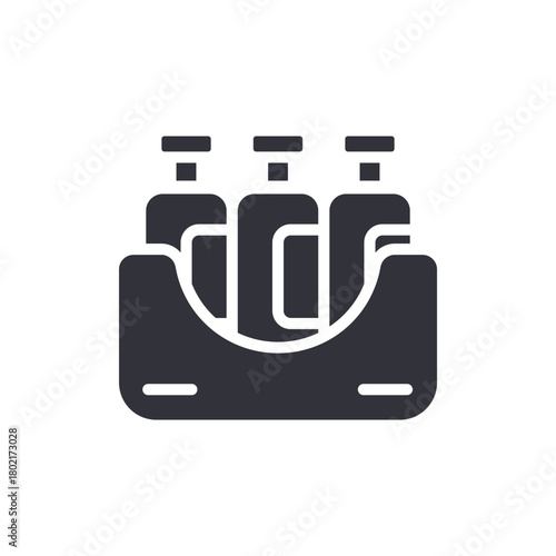 Bottles Pack Icon Container Design For Liquid Product