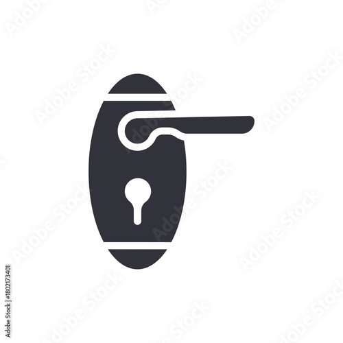 Elegant Entryway Hardware Isolated on White Background