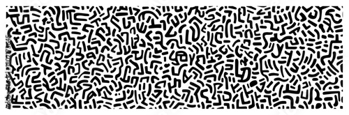 Abstract geometric seamless pattern Hand drawn doodle background with chaotic maze lines Vector monochrome texture