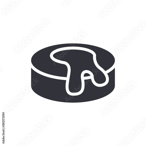 Delicious Dessert with Liquid Center Icon Illustration