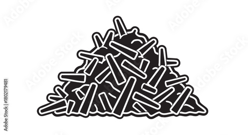 ## **27. Vegan cheese shreds outline icon vector**
