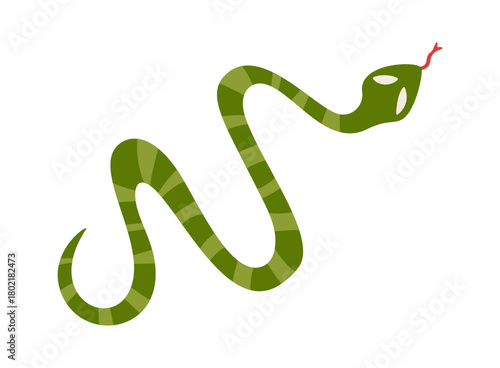 Snake green reptile desert habitant