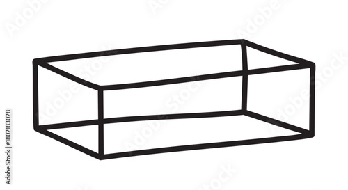 ## **13. Rectangular prism outline icon vector**
