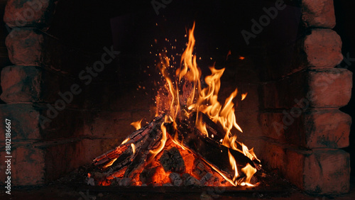 Ancient Castle Fireplace in...