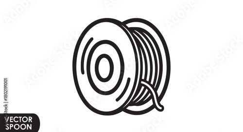 ## **33. Filament spool outline vector**
