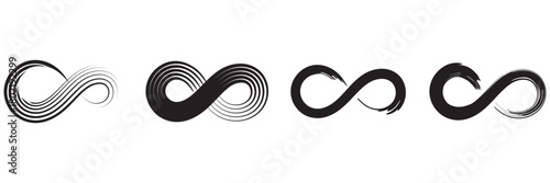 Infinity symbols. Eternal, limitless, endless, life logo or tattoo concept.