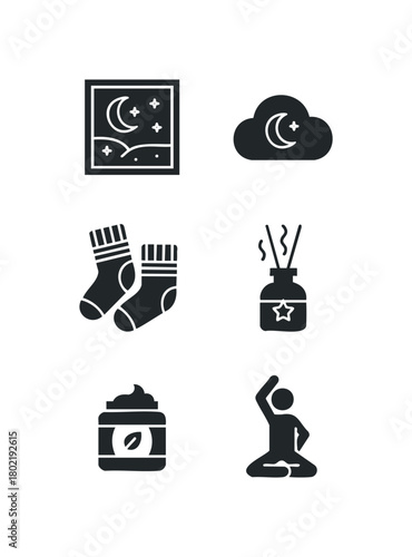 Sleep and Relaxation Icons