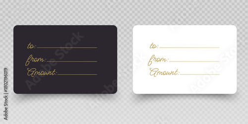 Blank Gift Cards and Vouchers with Red Ribbon Mockup