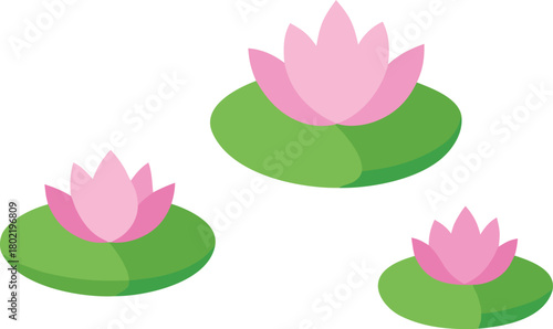 Dreamlike enchanted lily pond pattern with seamless flow