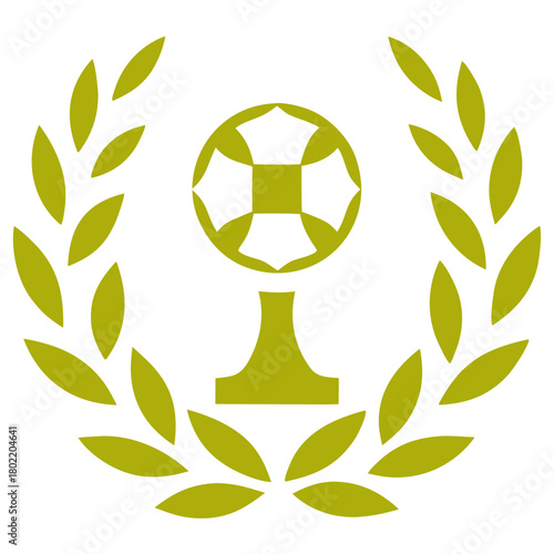 Football Trophy Laurel Logo SVG