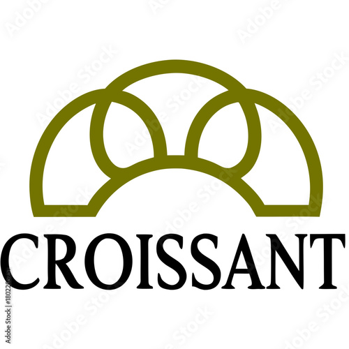Minimalist Croissant Outline Logo 