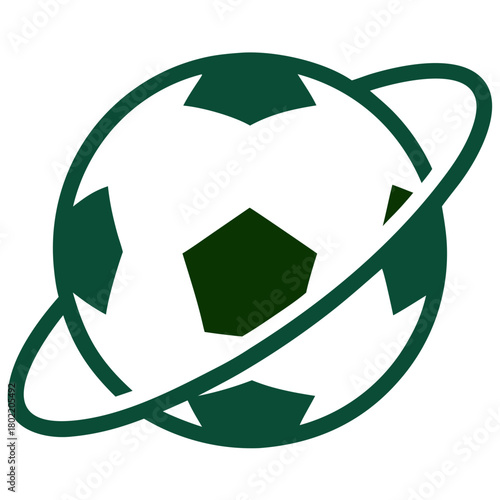 Geometric Football Icon Logo 