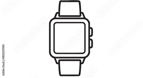## **22. Smartwatch wearable outline icon vector**
