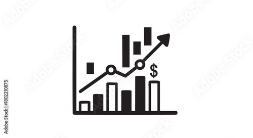 ## **27. Spending insights graph outline icon vector**
