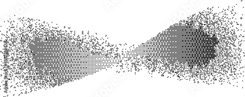 Retro pixel dither gradient background with 8 bit mosaic patterns and vintage arcade halftone texture for game inspired design