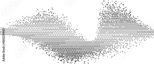 Geometric pixel dither blend featuring mosaic gradients and classic 8 bit inspired texture for retro digital background design