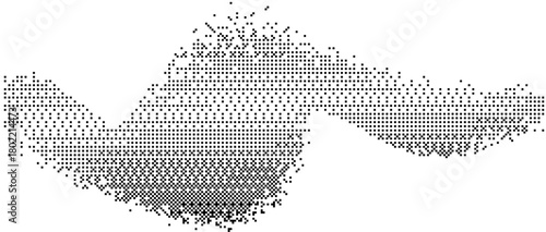 Vintage arcade pixel gradient with halftone dither mosaics and square bit texture perfect for retro game style graphics