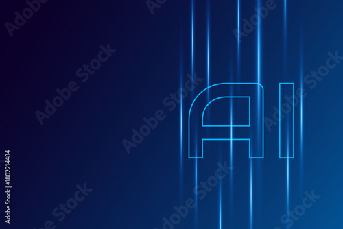 Artificial Intelligence ,AI chipset on circuit board, futuristic Technology Concept	
