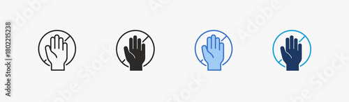 Barrier icon multiple style collection