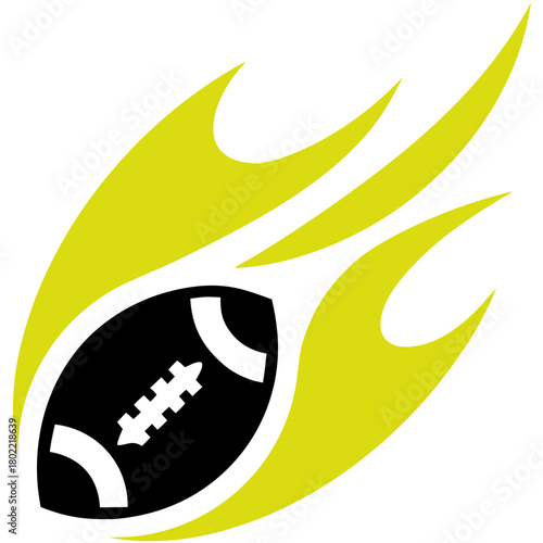 Flaming Football Streak Icon 