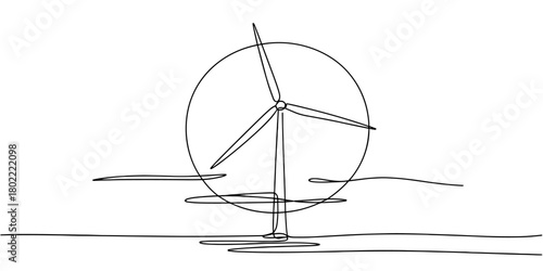 a wind turbine standing in an open landscape, representing clean energy, sustainability, and modern eco-friendly technology.