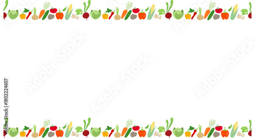 border with vegetables